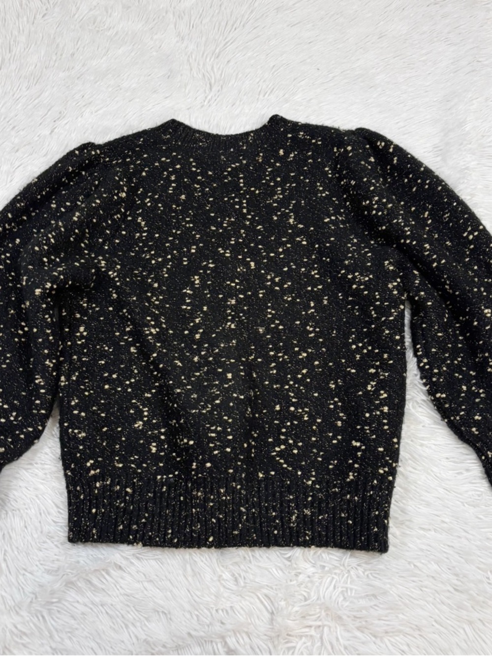 Cozy Black Speckled Crewneck Sweater - Picture 7 of 8